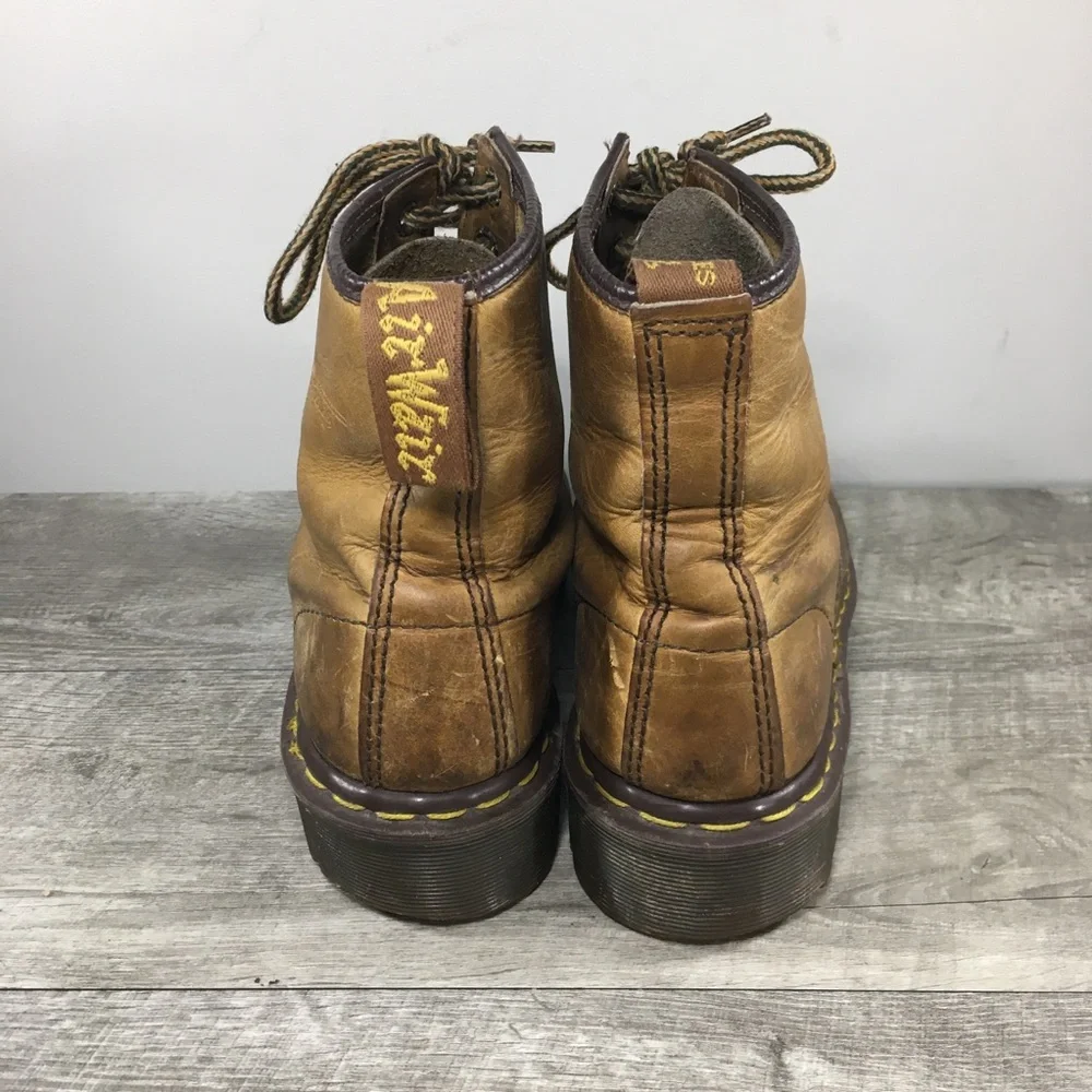 Vintage Docs Dr. Martens 1460 Distressed England Leather Men Combat Punk Boots 8